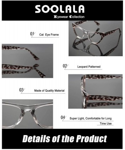 Womens Leopard Pattern Cat Eye Reading Glasses Quality Eye Glass Frame - Tea Leopard - CY18IG3L2Q5 $5.06 Round