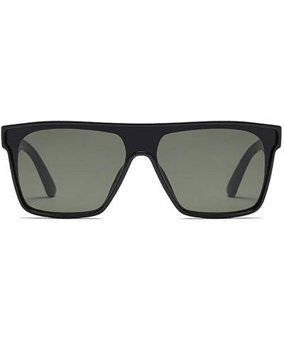Oversized Rimless Cool Flat Top Sunglasses Futuristic Glasses One-piece Pilot Mirror Lens for Women Men - CT182K5QE6E $9.82 O...