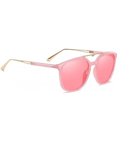 Polarized Oversized Sunglasses for Men Square Frame UV400 - C1pink - CL199HSHKAE $8.90 Square