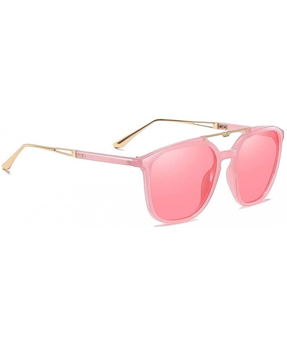 Polarized Oversized Sunglasses for Men Square Frame UV400 - C1pink - CL199HSHKAE $8.90 Square