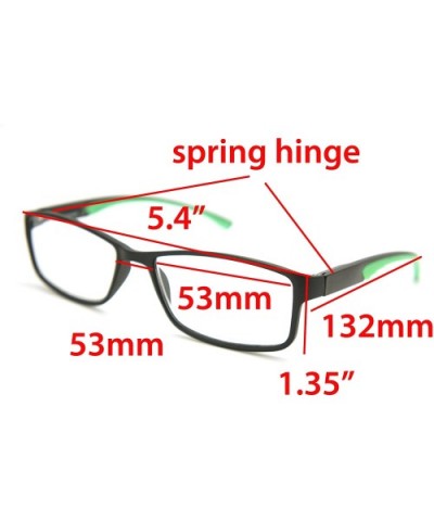 6904 SECOND GENERATION Semi-Rimless Flexie Reading Glasses NEW - Z1 Full Rim / Green - CS18ES53T7W $14.98 Rimless