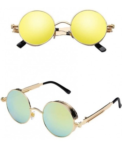 Steampunk Sunglasses Polarized Mirrored - A - CK199KZI60D $6.18 Round