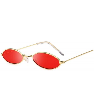 Fashion Women Sunglasses Famous Oval Sun Glasses FeLuxury Metal Round Rays Frames Black Small Cheap Eyewear - CU199CCA586 $18...