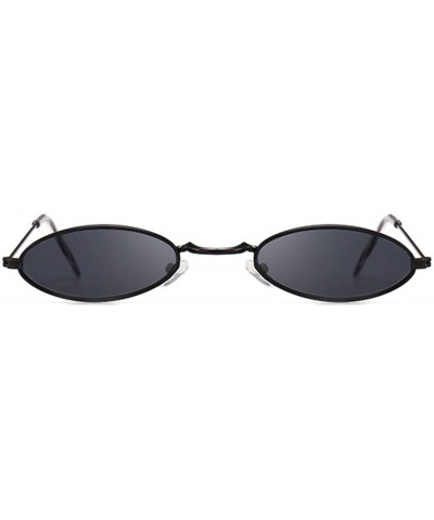 Fashion Women Sunglasses Famous Oval Sun Glasses FeLuxury Metal Round Rays Frames Black Small Cheap Eyewear - CU199CCA586 $18...