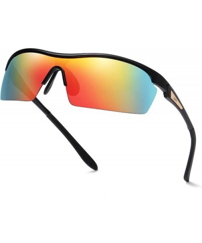 Polarized Sport Sunglasses for Men Aluminum Ideal for Driving Fishing Cycling and Running UV Protection - CS18UTGG6DZ $7.93 R...