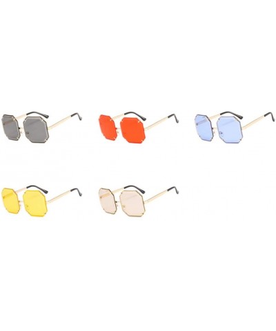 Ladies Retro Square Sunglasses Men and Women Gradient Sunglasses UV400 Glasses - C5 - CS18U45RX9U $21.06 Square