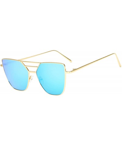 Oversized Sunglasses Small Square Polarized Sunglasses for Men and Women Polygon Mirrored Lens Retro Eyewear - CG18UK2C5E0 $6...
