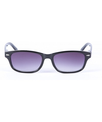 The Intellect" Reading Sunglasses - Unisex Full Lens Sun Readers (non bifocal) - Black - CQ1256T7FYZ $9.03 Rectangular