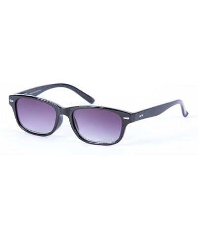 The Intellect" Reading Sunglasses - Unisex Full Lens Sun Readers (non bifocal) - Black - CQ1256T7FYZ $9.03 Rectangular