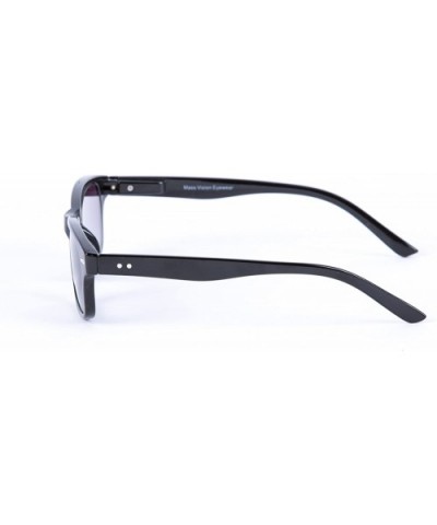 The Intellect" Reading Sunglasses - Unisex Full Lens Sun Readers (non bifocal) - Black - CQ1256T7FYZ $9.03 Rectangular