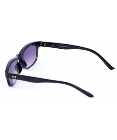 The Intellect" Reading Sunglasses - Unisex Full Lens Sun Readers (non bifocal) - Black - CQ1256T7FYZ $9.03 Rectangular