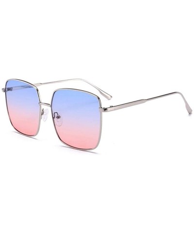 New Brand Designer Celebrity Metal Men Oversized Sunglasses Random Color - Bluered - CR18Y2N3TYU $5.45 Oversized