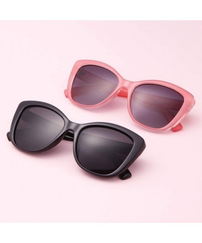 Vintage Square Women Sunglasses Cat Eye Design Frame Clear Polarized Lens - Wine Red Frame Brown Lens - CE198R9QEHI $8.63 Cat...