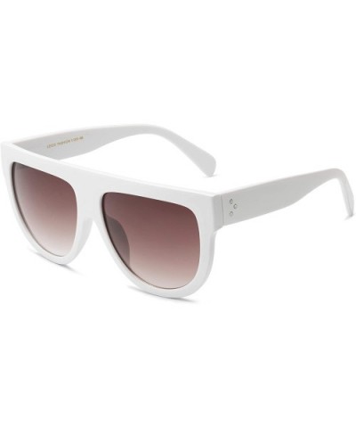 Women's Fashion Flat Top Super Future Sunglasses Retro Vintage Shades - CN196QQAUX3 $8.16 Wayfarer