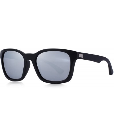 Men Outdoor Sports Polarized Sunglasses Cycling Sun glasses S8458 - Silver - CW18C7OZ6ZQ $7.46 Rectangular