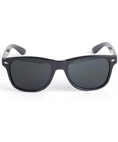 Vintage Boys Girls Sunglasses Children Cute Safety Coating Glasses UV 400 Black - Black - C118XE02WIM $6.27 Oversized