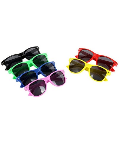 Vintage Boys Girls Sunglasses Children Cute Safety Coating Glasses UV 400 Black - Black - C118XE02WIM $6.27 Oversized