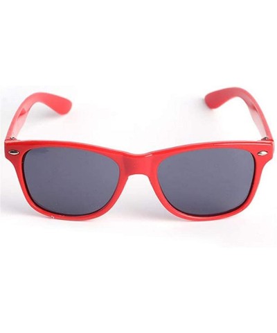 Vintage Boys Girls Sunglasses Children Cute Safety Coating Glasses UV 400 Black - Black - C118XE02WIM $6.27 Oversized