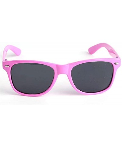 Vintage Boys Girls Sunglasses Children Cute Safety Coating Glasses UV 400 Black - Black - C118XE02WIM $6.27 Oversized