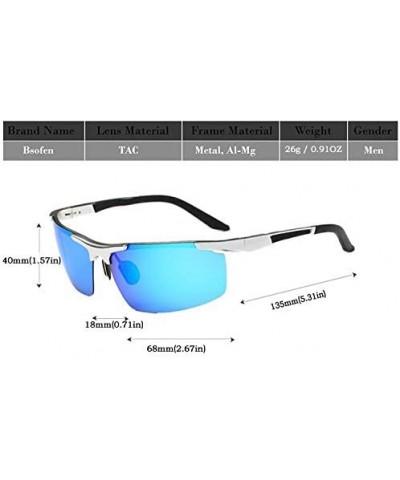 Men's Dark Mirrored Sunglasses Polarized- Rectangular Rimless Sun Eyewear Fashion for Outdoor Sport - CU196AEXKR0 $13.17 Rect...