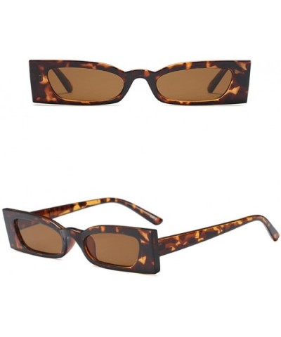 Fashion Retro Ladies Rectangle Sunglasses Designer UV400 for Women - Brown - C418G858CXY $4.76 Wayfarer