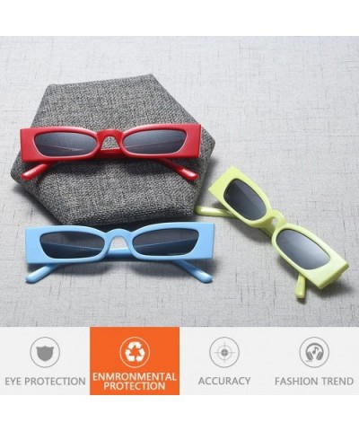 Fashion Retro Ladies Rectangle Sunglasses Designer UV400 for Women - Brown - C418G858CXY $4.76 Wayfarer