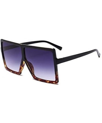Oversized Sunglasses Fashion Glasses - C2 Black Leoaprd Gra - CK199220CO6 $28.39 Square