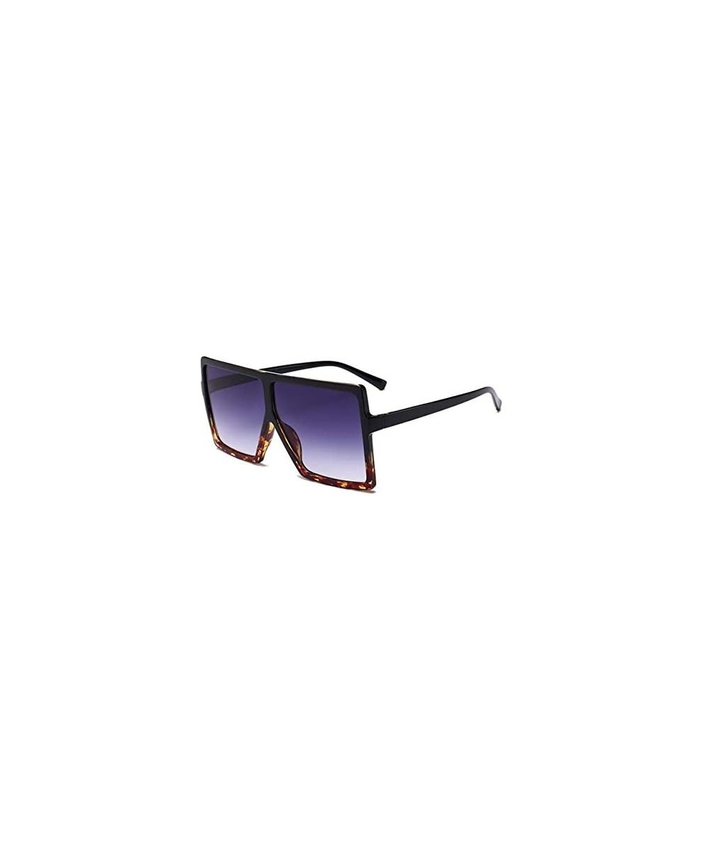 Oversized Sunglasses Fashion Glasses - C2 Black Leoaprd Gra - CK199220CO6 $28.39 Square