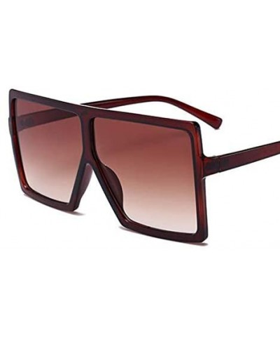 Oversized Sunglasses Fashion Glasses - C2 Black Leoaprd Gra - CK199220CO6 $28.39 Square