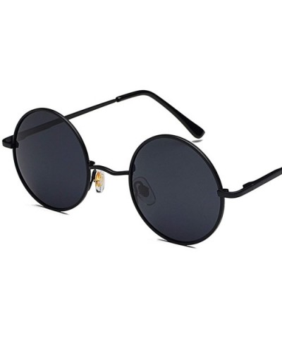 Women Retro Classic Round Polarized Sunglasses Fashion Men Luxury Vintage Metal Frame Mirrors Sun Glasses - 9 - C0198ZTUDGD $...