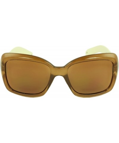 Stylish Shield Square Sunglasses - Brown - CA11FEPWLLJ $5.20 Square