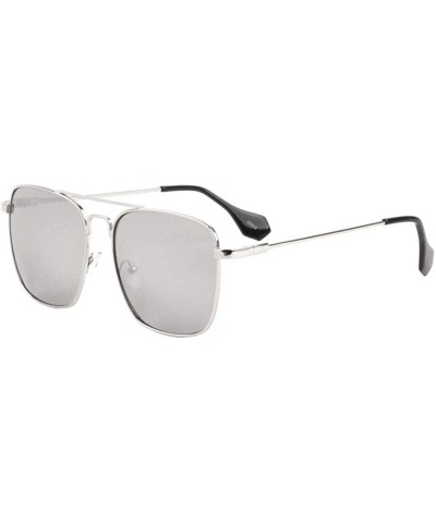 Classic Square Aviator Geometric Temple Ear Sunglasses - Grey - CG197S7XC8Z $11.20 Square