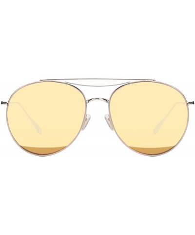 Classic Aviator Sunglasses of Women UV Protection 400 Metal - Yellow Lens - CS18GX2DQCC $26.16 Aviator