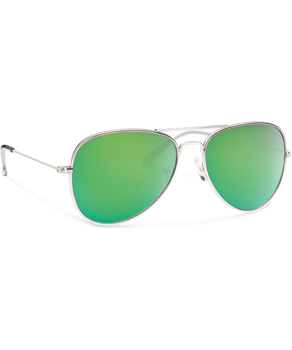 Kennedy Polarized Sunglasses - Silver / Green Mirror - CH11UUAVSHP $14.40 Rimless