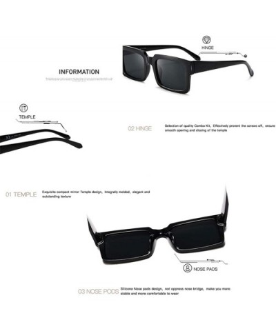 Sunglasses Women Rectangle Frame Transparent Brand Designer Retro Sun Glasses Unisex Square Brown UV400 AE0664 - CK197A3G4CX ...