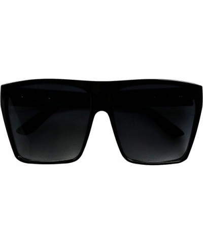 Big XL Large Square Trapezoid Shape Oversized Flat Top Kim K Fashion Sunglasses - CQ12J39M9H7 $9.61 Oversized