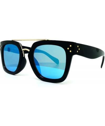 98003 Premium Oversize Womens Mens Mirror Retro Fashion Sunglasses - Oversize - CD17AAQRQDY $11.48 Oversized