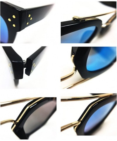 98003 Premium Oversize Womens Mens Mirror Retro Fashion Sunglasses - Oversize - CD17AAQRQDY $11.48 Oversized