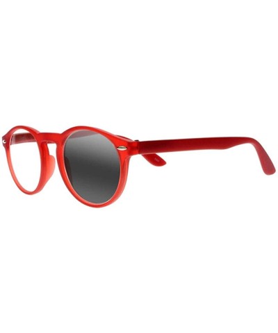 Womens Oval frame Transition Photochromic Bifocal Reading Glasses UV Protection Sunglasses Readers - Red - CP18I9HM0UK $24.45...