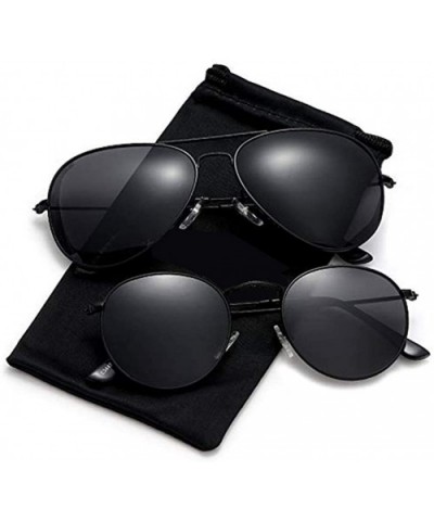 Large Metal Aviator Sunglasses/Small Round Metal Sunglasses for Men Women UV400 - CS18ULMNMY3 $7.79 Aviator