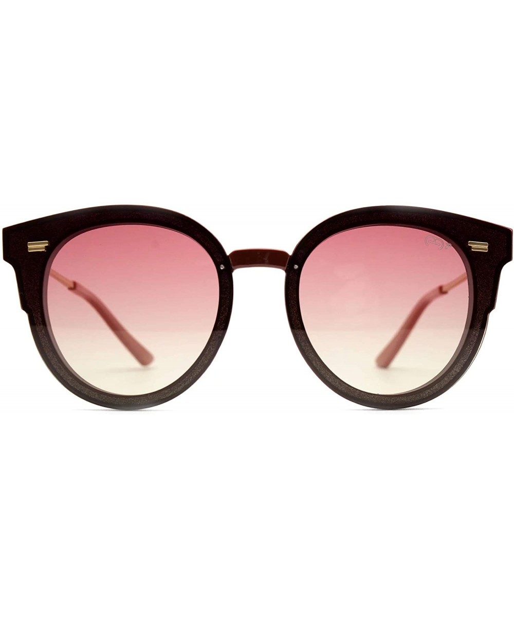 p673 Trendy Oval Polarized - for Womens 100% UV PROTECTION - Brown-pinkdegrade - CS192TGSUWC $24.20 Oval