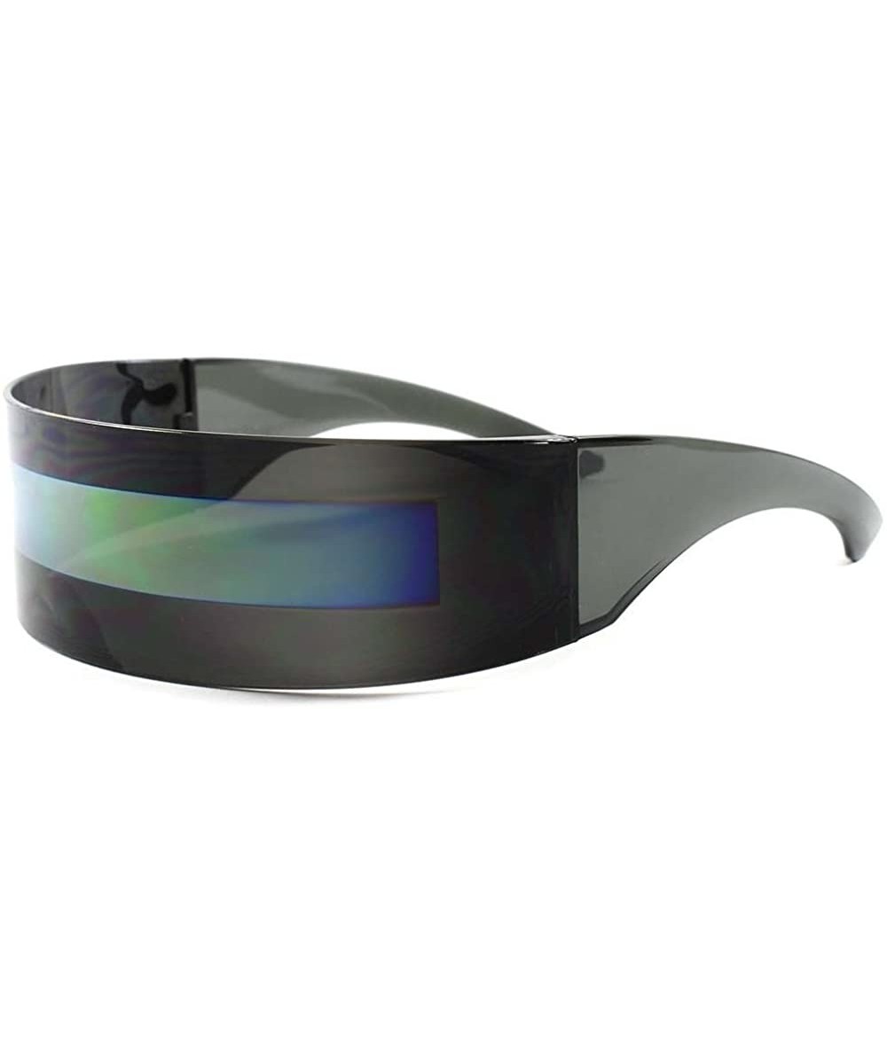 Anime Cosplay Robot Party Costume Futuristic Novelty Lens Sun Glasses - Black - CH189AN2CHQ $7.96 Wrap