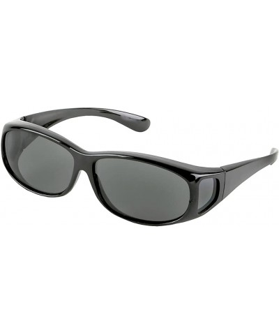 Sunglasses - Wear Over Prescription Glasses. Size Small with Polarization. - Rectangle Black Frame - CC11LPTTLLV $11.80 Wrap