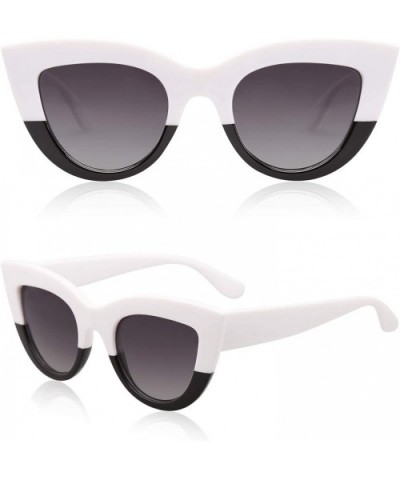 Retro Vintage Cateye Sunglasses for Women Plastic Frame Mirrored Lens SJ2939 - CH187IGQ3E9 $7.86 Aviator