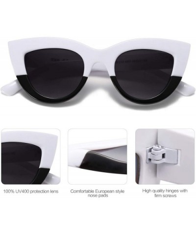 Retro Vintage Cateye Sunglasses for Women Plastic Frame Mirrored Lens SJ2939 - CH187IGQ3E9 $7.86 Aviator