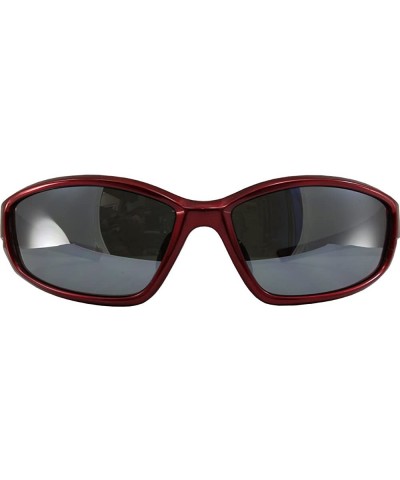 Traffic Motorcycle Sunglasses Red Frames Flash Mirror Lens - CU187WYICYC $17.18 Oval