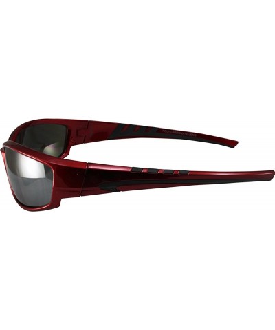 Traffic Motorcycle Sunglasses Red Frames Flash Mirror Lens - CU187WYICYC $17.18 Oval