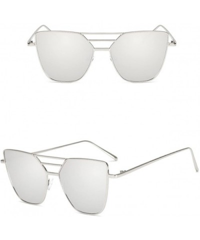 Stylish Sunglasses for Men Women 100% UV protectionPolarized Sunglasses - Silver - CY18S0QZSLW $4.47 Shield