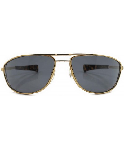 Vintage 80s Wrap Around Rectangle Sporty Sunglasses - Gold - CP18ECGQTMH $9.47 Wrap