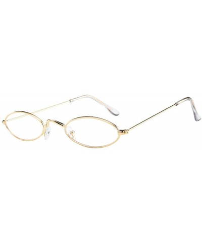 Vintage Oval Sunglasses Small Metal Frames Retro Gothic Steampunk Sunglasses for Women Men - B - CJ19629QYX0 $4.25 Oval